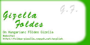 gizella foldes business card